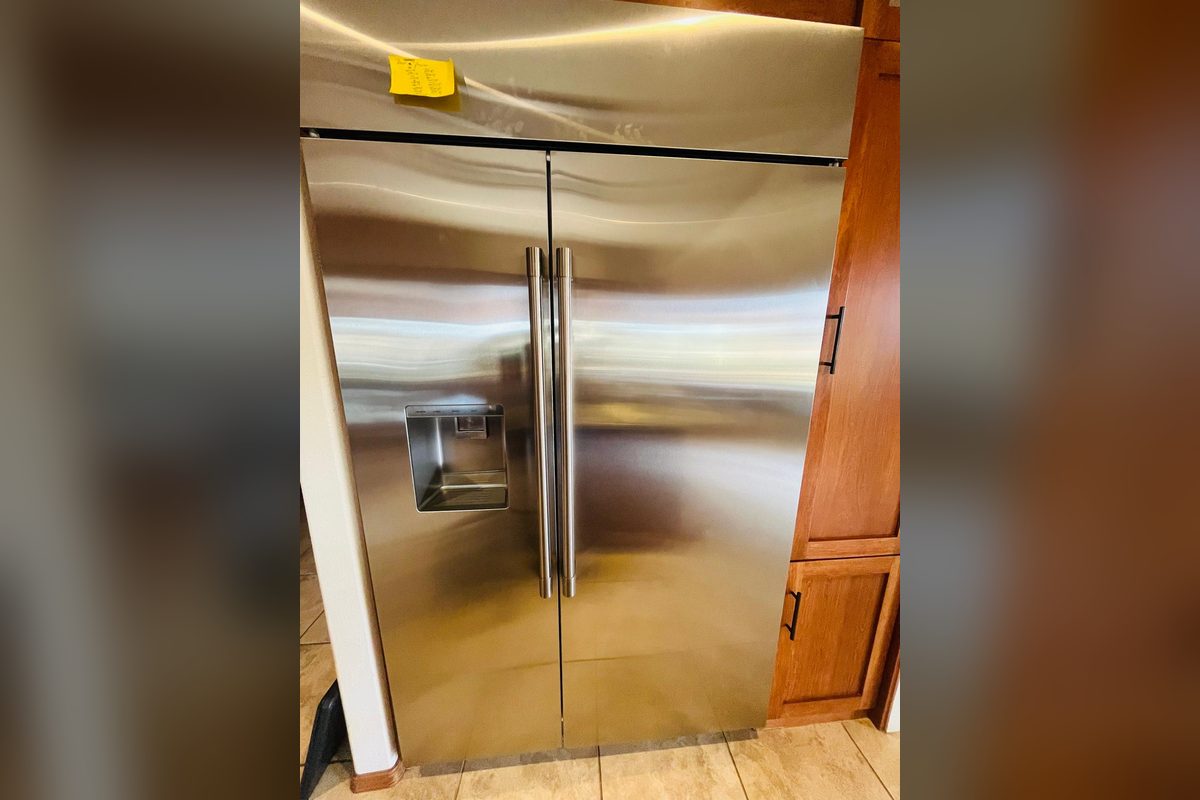 Built-in refrigerator with ice and water dispenser serviced by Washer Repair Anaheim, CA